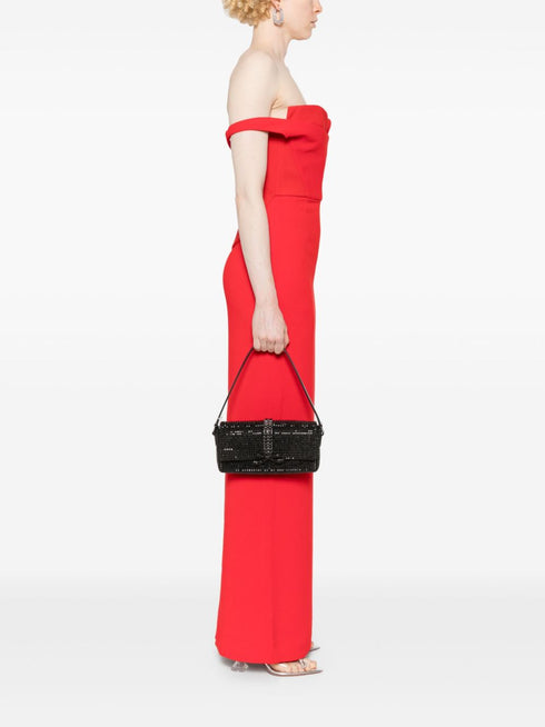 bolso de hombro adornado con gemas